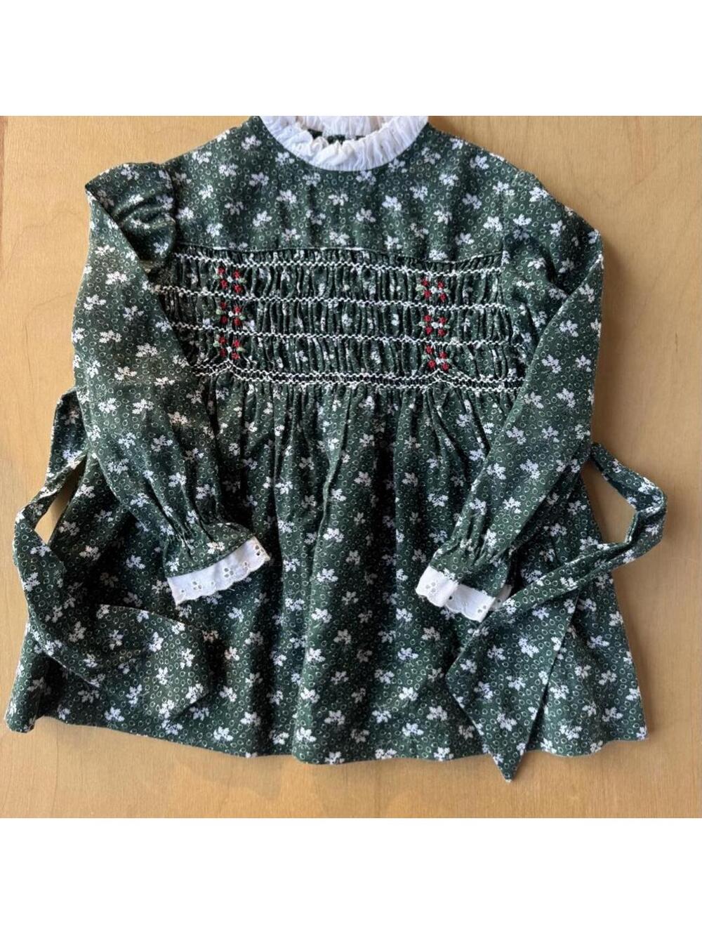 Polly Flinders Girls Green and Multi Dress